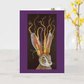 Mad March Hare-kaart Kaart (Gele Bloem)