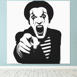Mad Mime Canvas Afdruk