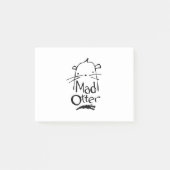 Mad Otter Logo Dark Post-it® Notes (Voorkant)