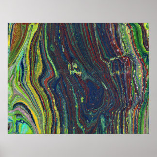 Mad Passion 1 Wild Stripes Abstract Poster Print