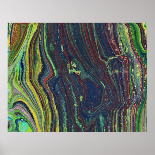 Mad Passion 1 Wild Stripes Abstract Poster Print (Voorkant)