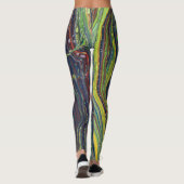 Mad Passion 1 Wild Stripes Abstracte Leggings (Achterkant)