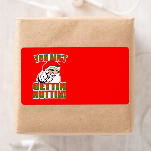 Mad Père Noël Étiquette (En situation)