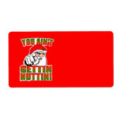 Mad Père Noël Étiquette (Devant)