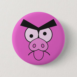 Mad Pig-knoppen Ronde Button 5,7 Cm