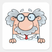 Mad Professor Vierkante Sticker (Voorkant)