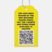 MAD QUACKER DUCKING LABEL CADEAULABEL (Achterkant)