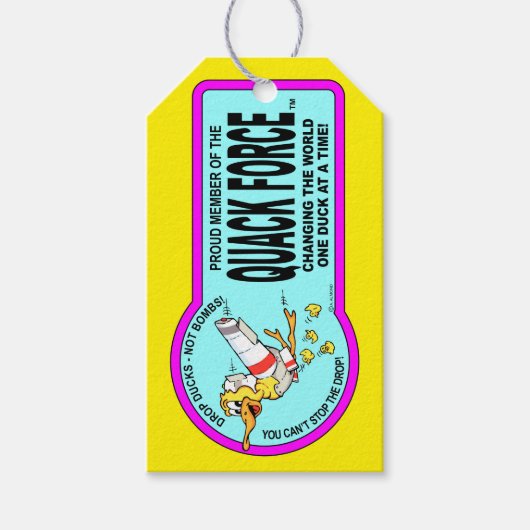 MAD QUACKER DUCKING LABEL CADEAULABEL (Voorkant)