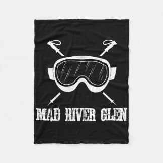 Mad River Glen Vermont Landelijke Ski Skier Skiën  Fleece Deken