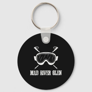 Mad River Glen Vermont Rustic Skier Skigebied Gog Sleutelhanger