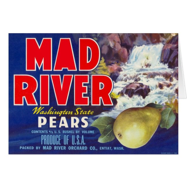 Mad River Pars -  etiket op fruitkratten (Voorkant Horizontaal)