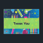 Mad Science Anniversaire Carte de remerciements<br><div class="desc">Fête d'anniversaire Mad Science. Cherchez les articles correspondants dans mon magasin. Contactez-moi pour une commande personnalisée.</div>