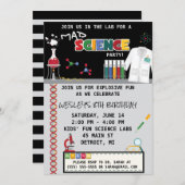 Mad Science Anniversaire Fête Invitation (Devant / Derrière)