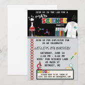 Mad Science Anniversaire Fête Invitation (Devant / Derrière)