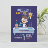 Mad Science Anniversaire Fête Invitation (Debout devant)