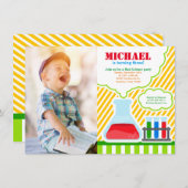 Mad Science Anniversaire Fête Photo Invitation (Devant / Derrière)