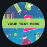 Mad Science Anniversaire Fun Fun Stickers Favorise<br><div class="desc">Mad Science Anniversaire Fun Favor Stickers. Customisez avec tout texte. Éléments correspondants disponibles.</div>