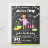 Mad Science Experils Girls Anniversaire Invitation (Devant)