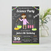 Mad Science Experils Girls Anniversaire Invitation (Debout devant)