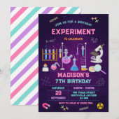 Mad Science Experiment Birthday Party Invitation (Devant / Derrière)