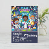 Mad Science Invitation d'anniversaire pour garçon  (Debout devant)