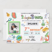 Mad Science Party, Scientist Birthday Invitation Kaart (Voorkant)