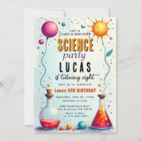 Mad Science Party Uitnodiging voor verjaardag