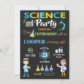 Mad Science Party verjaardagsuitnodiging jongen Kaart (Voorkant)