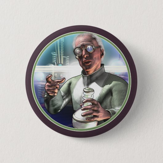 Mad Scientist #1 Ronde Button (Voorkant)