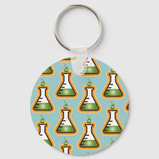Mad Scientist Beakers Sleutelhanger (Voorkant)