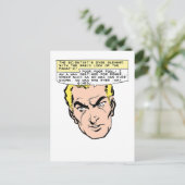 Mad Scientist bedreigt  stripboekpanel Briefkaart (Staand voorkant)