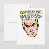 Mad Scientist bedreigt  stripboekpanel Briefkaart (Voorkant / Achterkant)