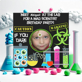 Mad Scientist Birthday Party Invitations Kaart