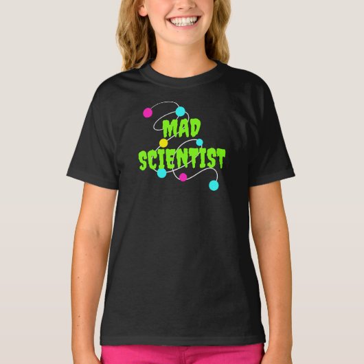Mad Scientist Girls' T-Shirt (Voorkant)