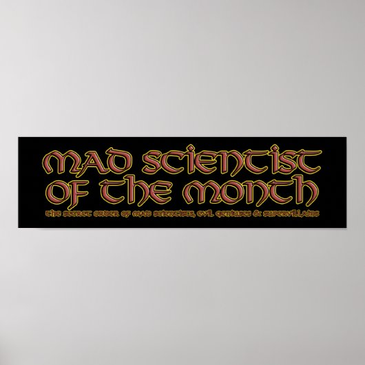 Mad Scientist of the Month Poster (Voorkant)