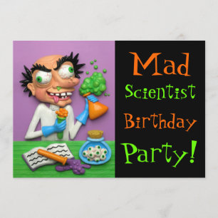 Mad Scientist Party Kaart