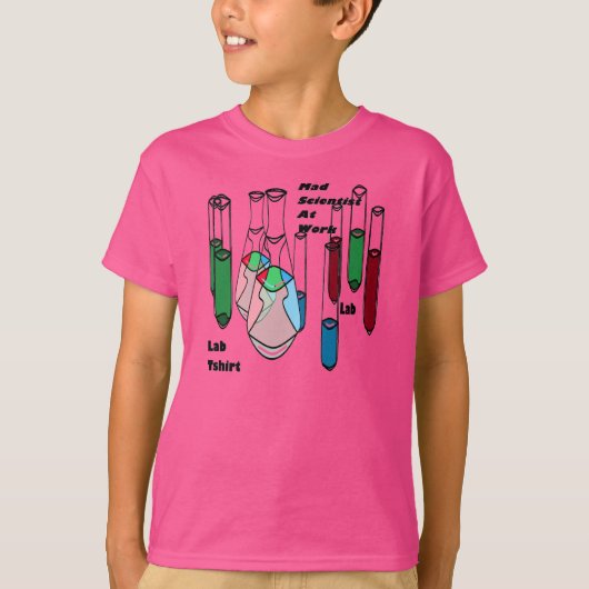 Mad Scientist Science Girls Pink Girly Tshirt 5 (Voorkant)