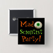 Mad Scientist Vierkante Button 5,1 Cm (Voorkant /achterkant)