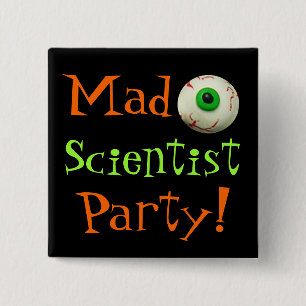 Mad Scientist Vierkante Button 5,1 Cm