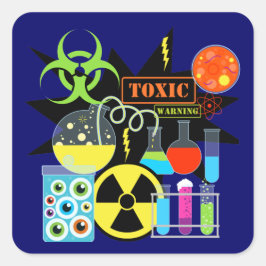 Mad Scientist Vierkante Sticker