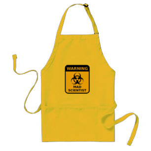 Mad Scientist Warning Apron Standaard Schort