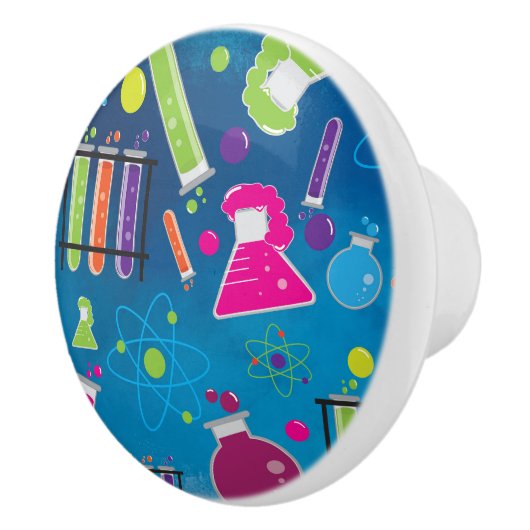 Mad Scientist Wetenschap Kleurrijke Kamer Dresser Keramische Knop (Rechts)