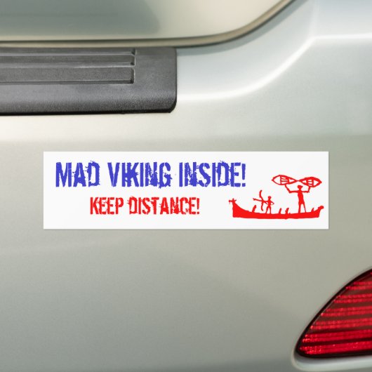 Mad Viking Bumpersticker (Op auto)