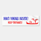 Mad Viking Bumpersticker (Voorkant)