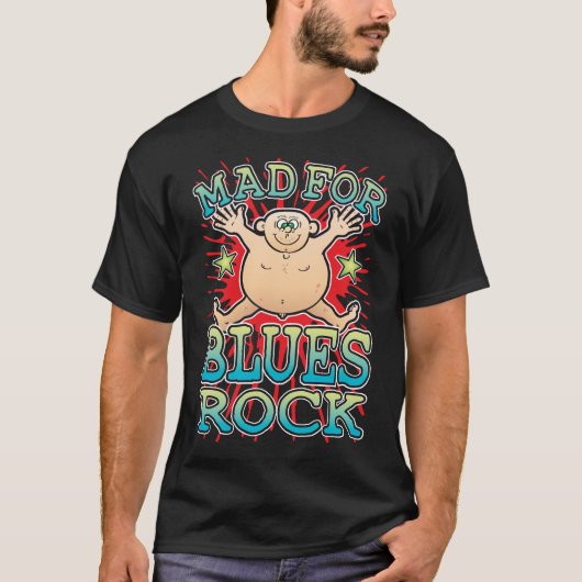 Mad voor Blues Rock T-shirt (Voorkant)