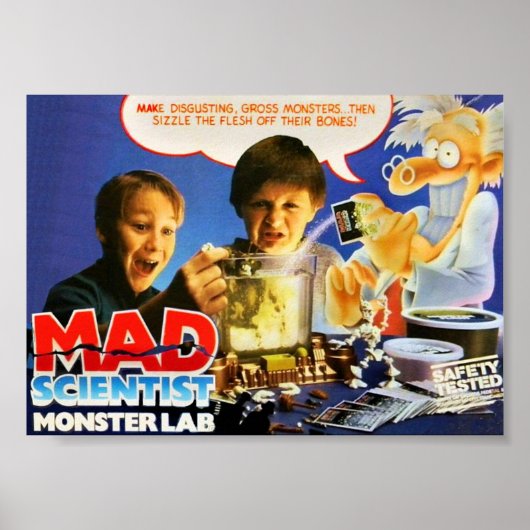 MAD WETENSCHAPPELIJK MONSTER LAB POSTER (Voorkant)