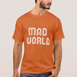 Mad World Music Lover Retro Muziekjongen T-shirt