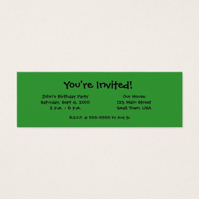 Madagascar Giant Day Gecko Mini Cartes d'invitatio (Devant)