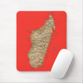 Madagascar Map Mousepad Muismat (Met muis)