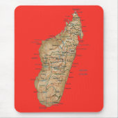 Madagascar Map Mousepad Muismat (Voorkant)